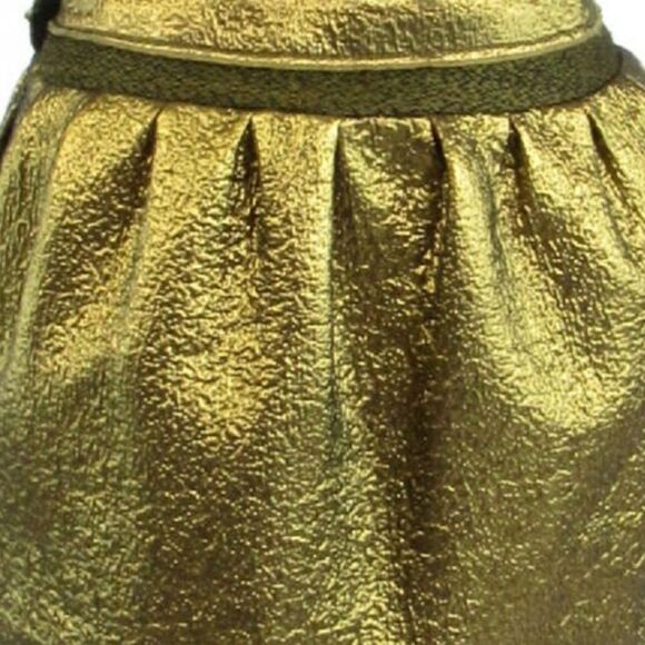 Metallic gold DIANE VON FURSTENBERG mini skirt 0 - Picture 4 of 8